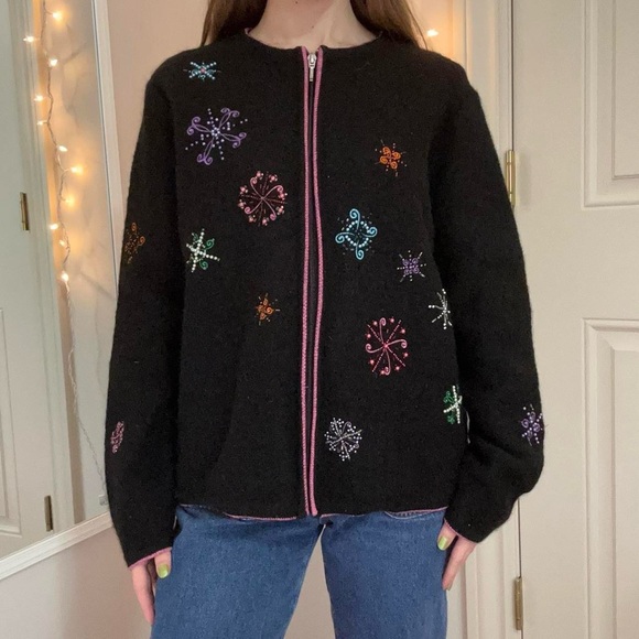 Zip Up Wool Sweater - Picture 4 of 10